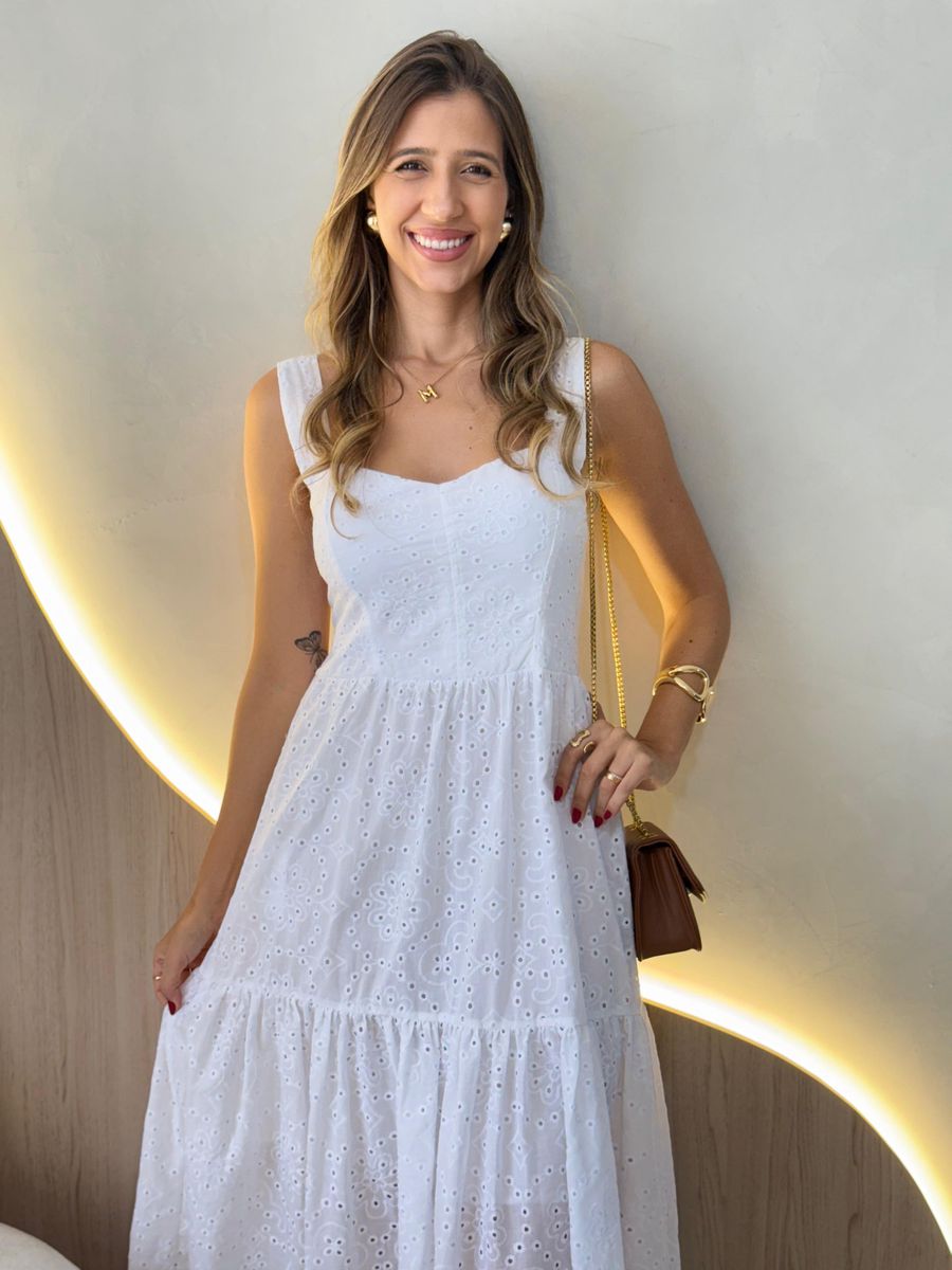 VESTIDO MIDI CHARLOTE BRANCO
