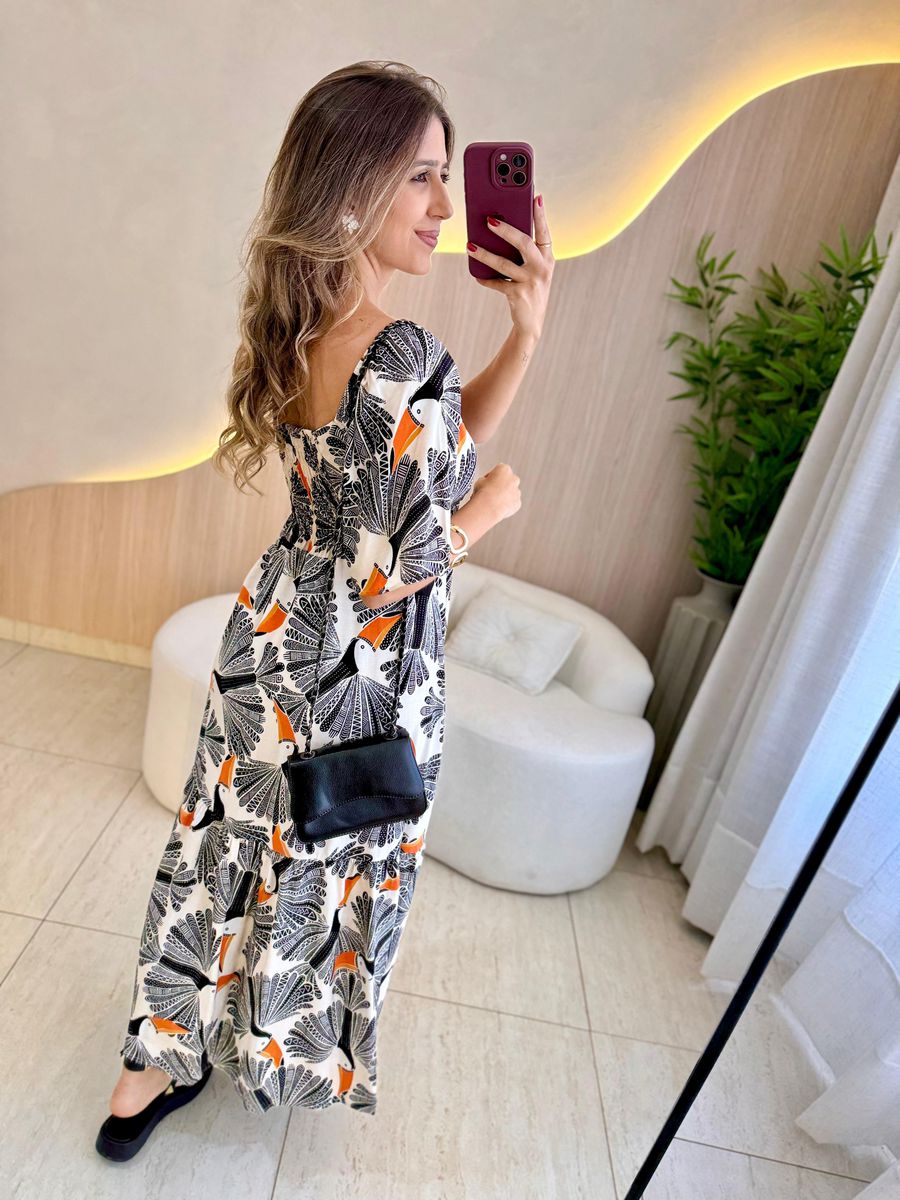 VESTIDO ALICIA OFF/PRETO TUCANO