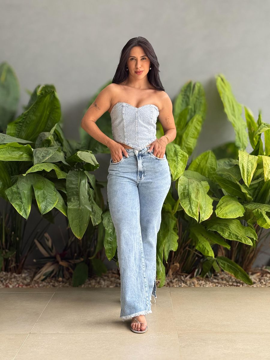 Calça Jeans Carmen 2376 Barra Reta LAVAGEM CLARA 