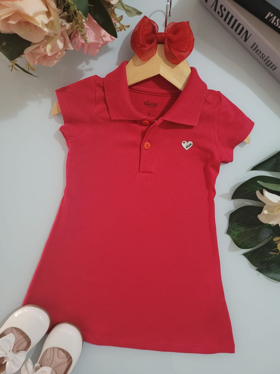 Vestido Polo Verm Elian Vermelho