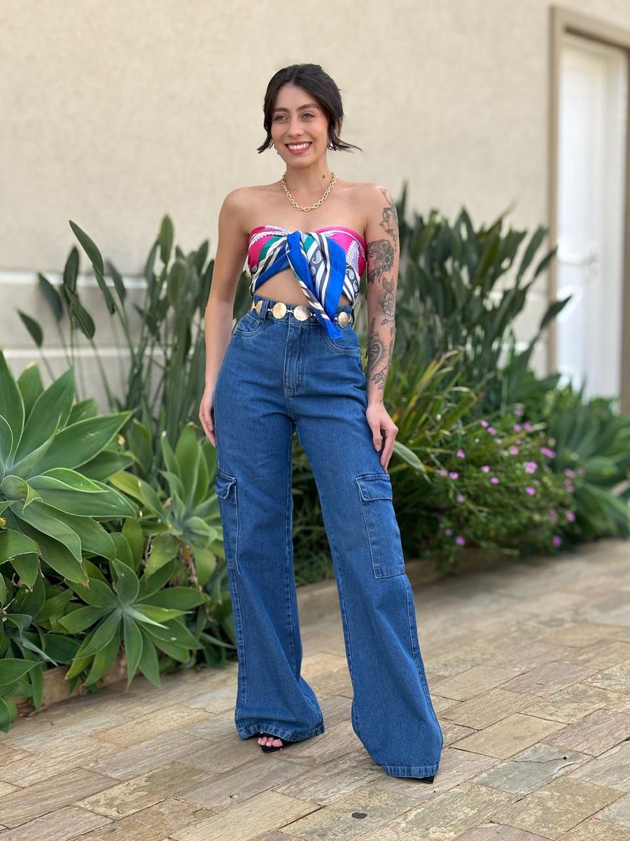 Lenço Multiformas De Amarração Estampado Rosa 