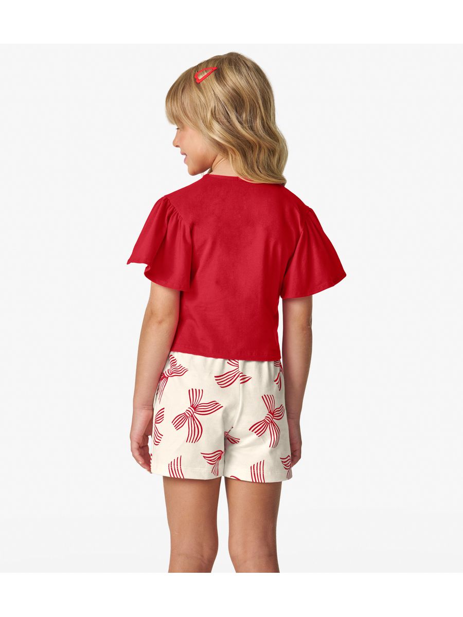 Conj Fem Ursinho Verm Trick Nick Vermelho