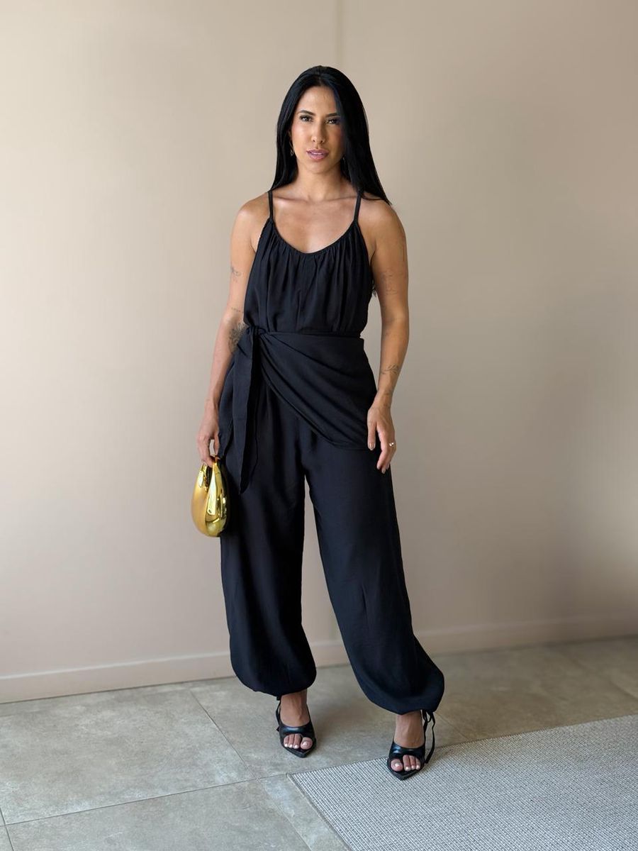 Macacão Longo Ema Preto