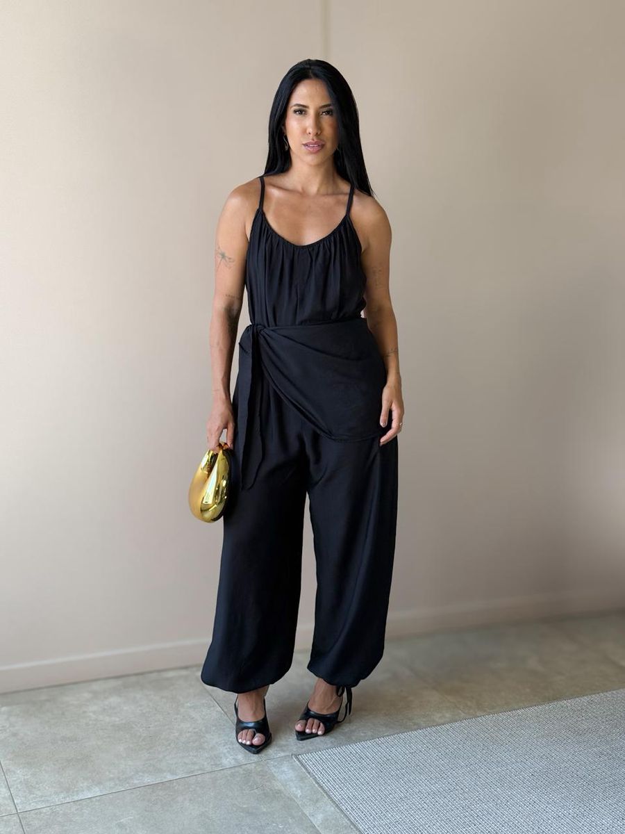 Macacão Longo Ema Preto