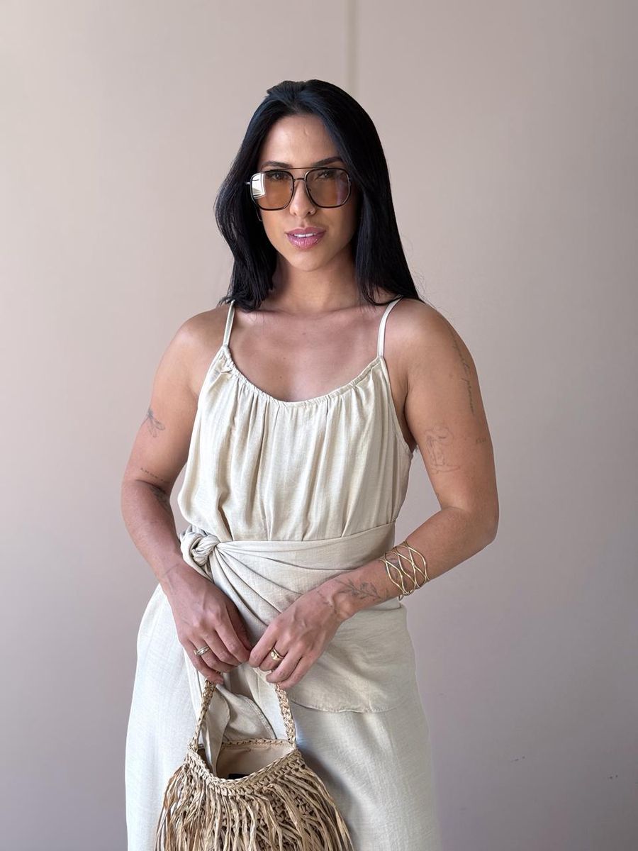 Macacão Longo Ema Bege