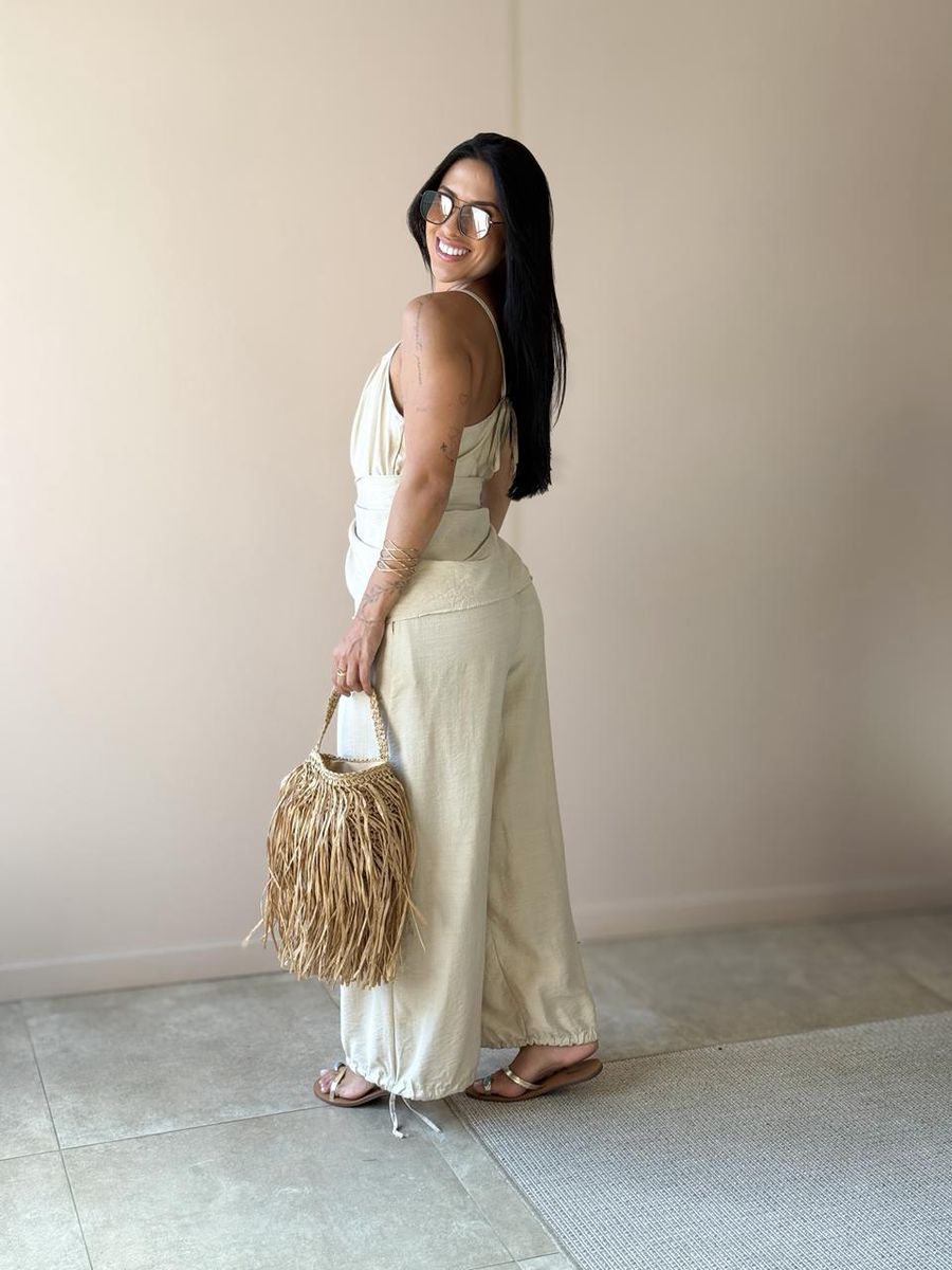 Macacão Longo Ema Bege