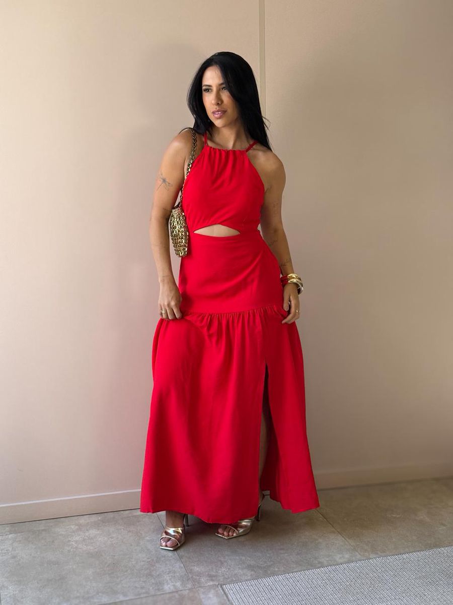 Vestido Longo Leticia Vermelho