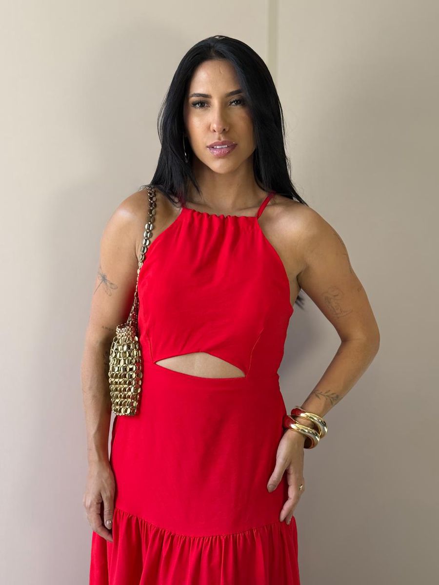 Vestido Longo Leticia Vermelho