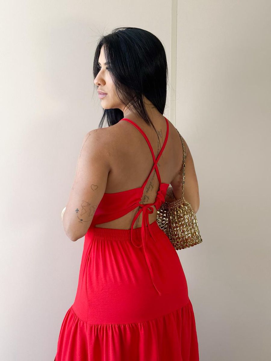 Vestido Longo Leticia Vermelho