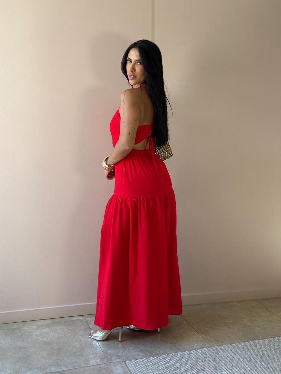 Vestido Longo Leticia Vermelho