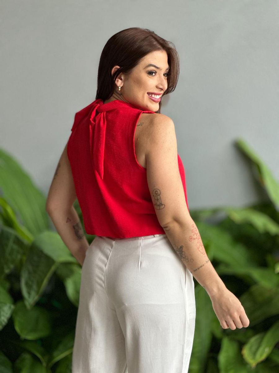 Blusa Geise Cavada Vermelho.