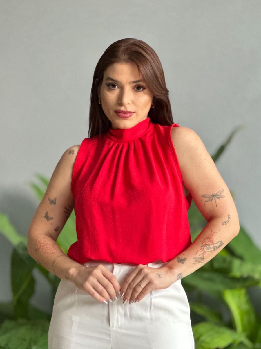 Blusa Geise Cavada Vermelho.