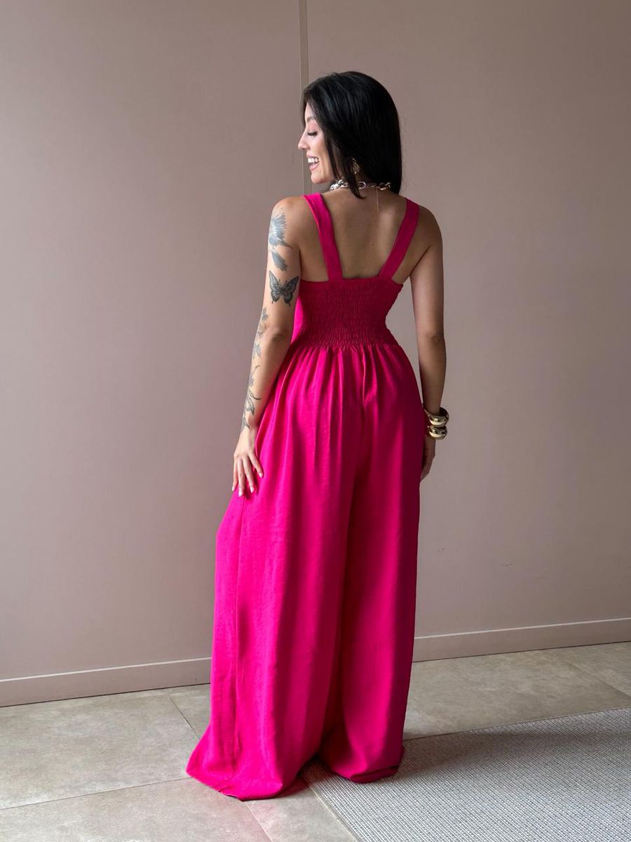 Macacão Longo Natalia Rosa Pink