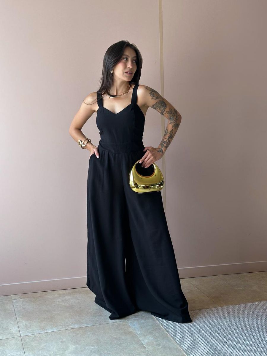 Macacão Longo Natalia Preto