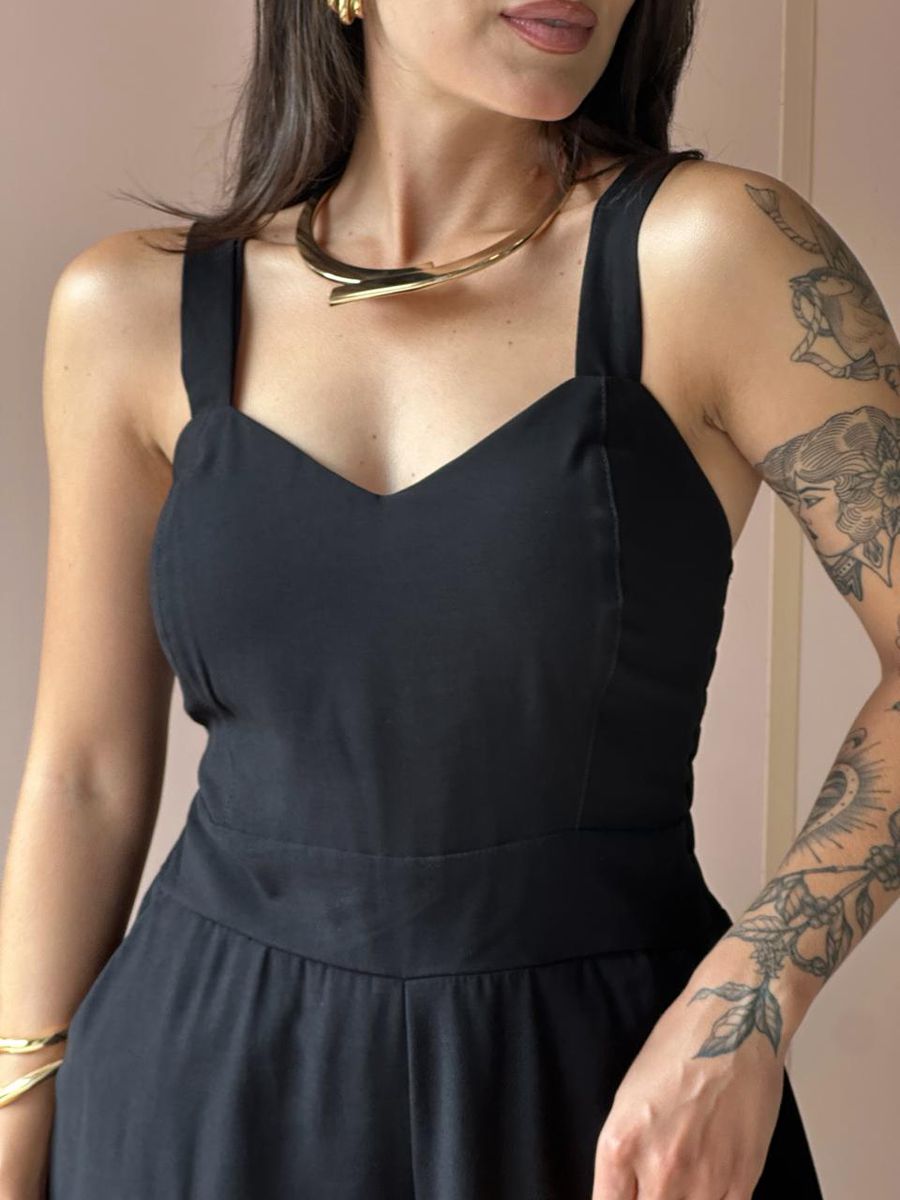 Macacão Longo Natalia Preto