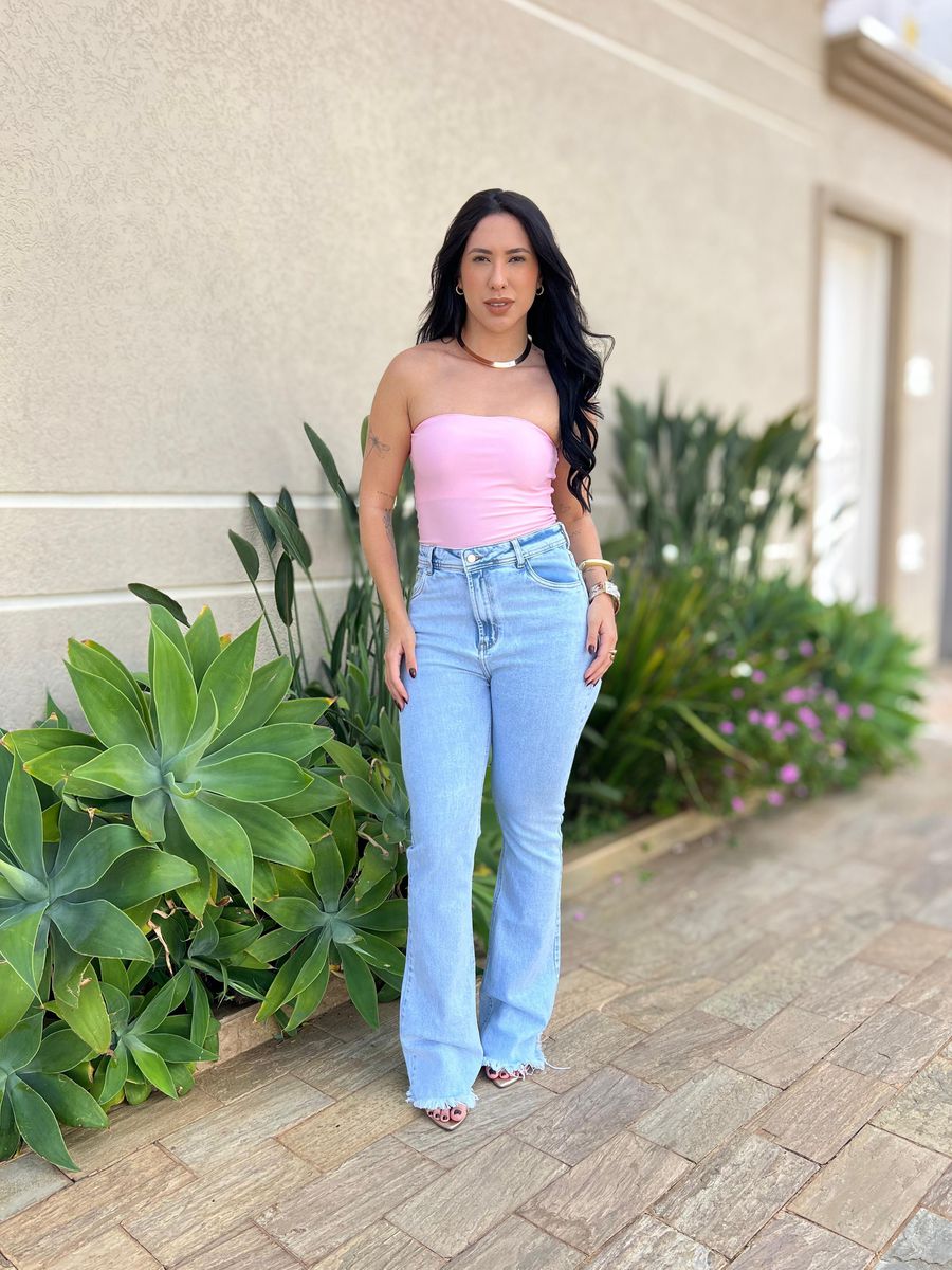 Calça Jeans Carmen Flare Bootcut 2456 Lavagem Clara 