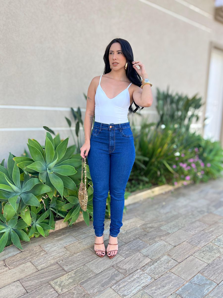 Calça Jeans Carmen Skinny 2487 Lavagem Escura 