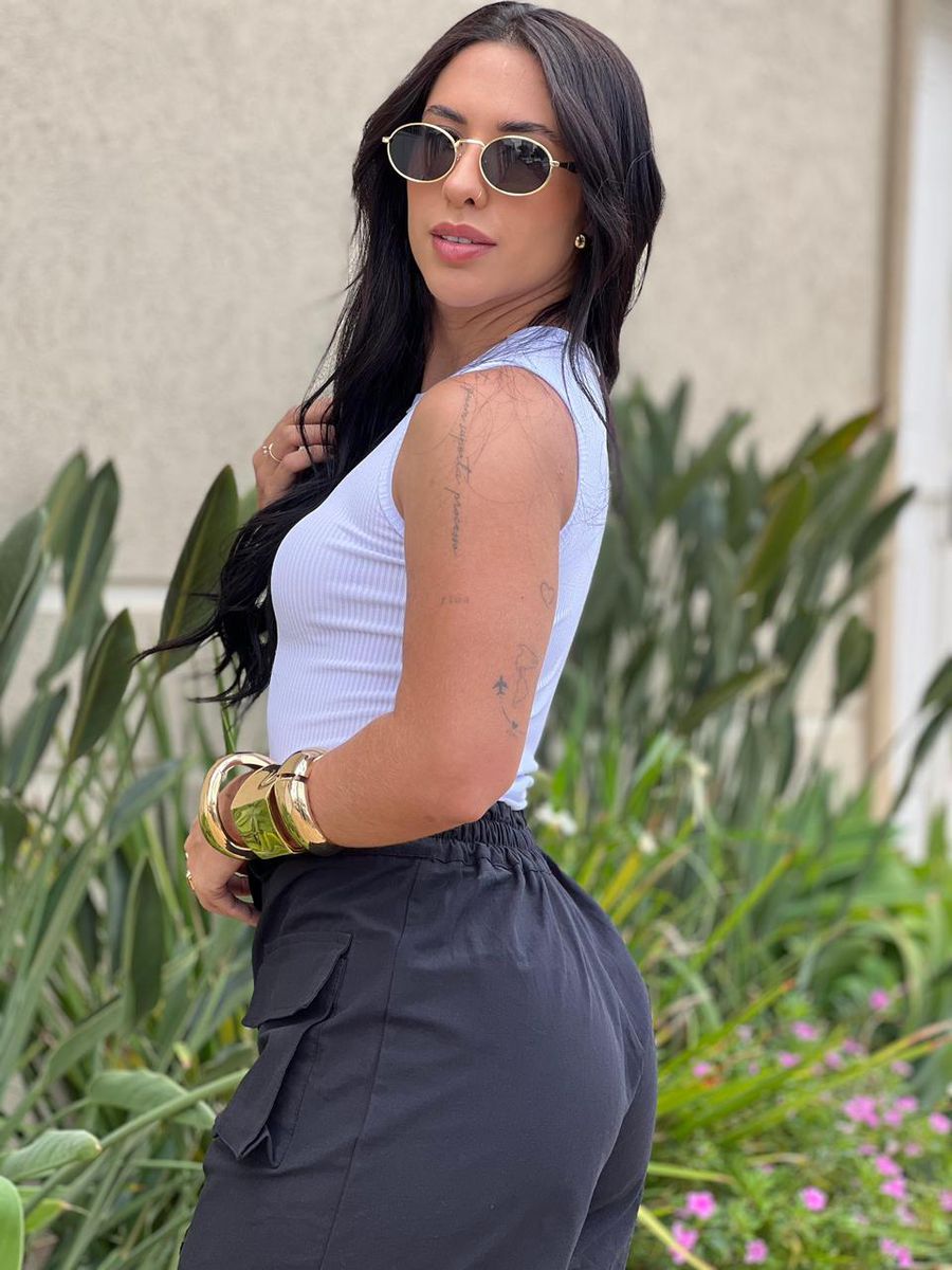 Body Regata Em Malha Anarruga Branco