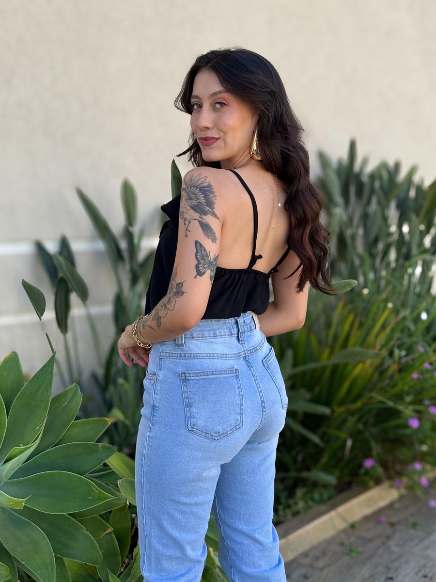 Blusa Bata Raquel Preto