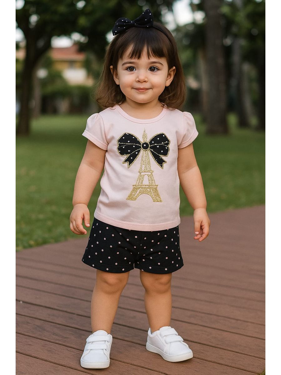 Conj Fem Laço Milon Rosa