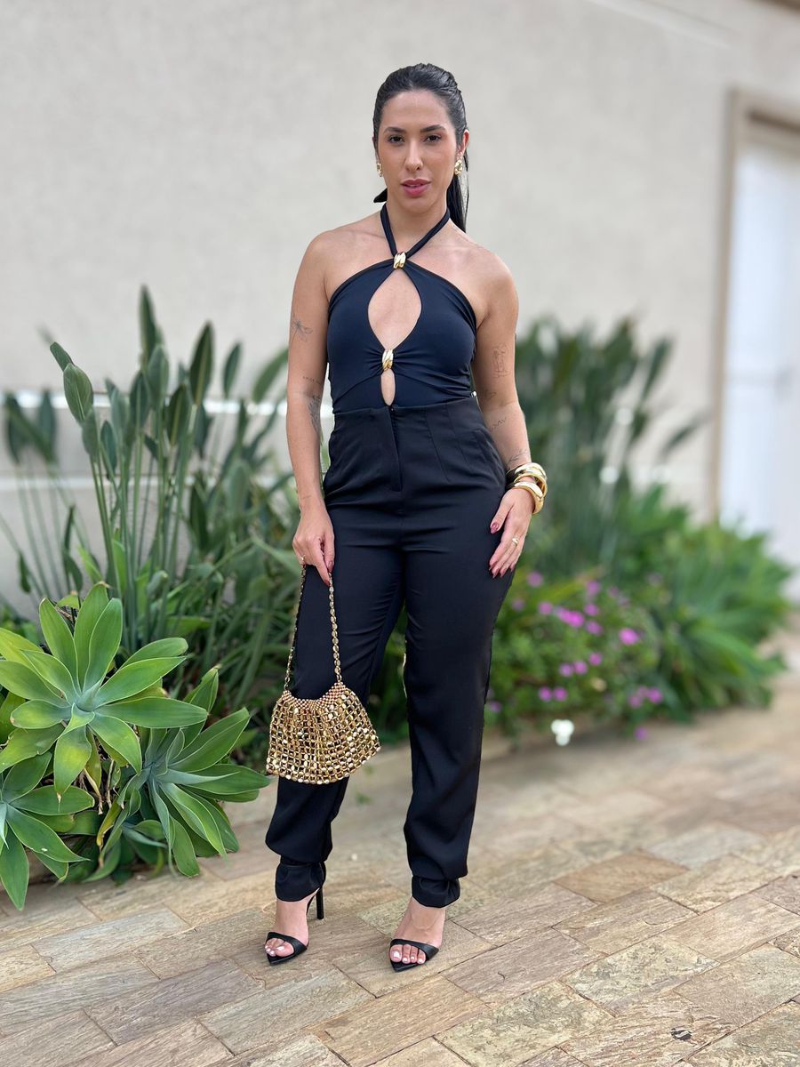 Calça Alfaiataria Zara Cós Alto Preto