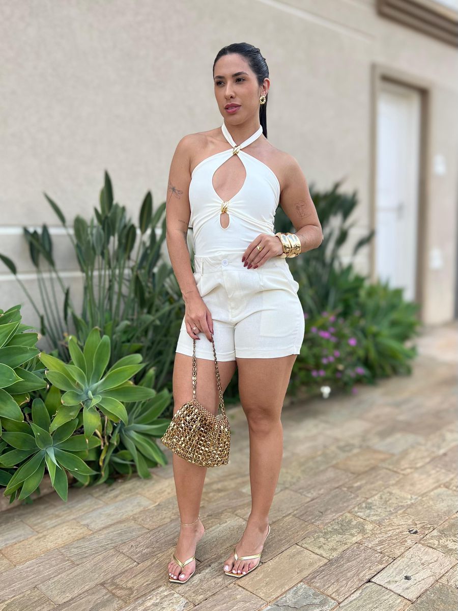 Body Talita Com Detalhes E Ferragem Em Ferragem Creme