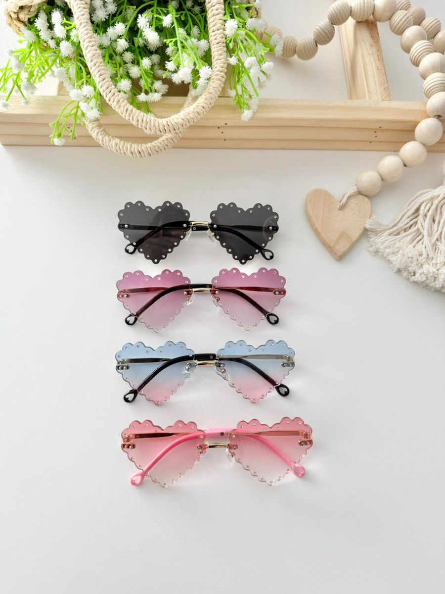 Óculos De Sol Strass Coração - Dondokinha Kids