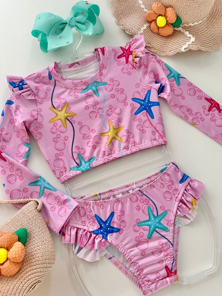 Biquíni Manga Longa Estrela do Mar 