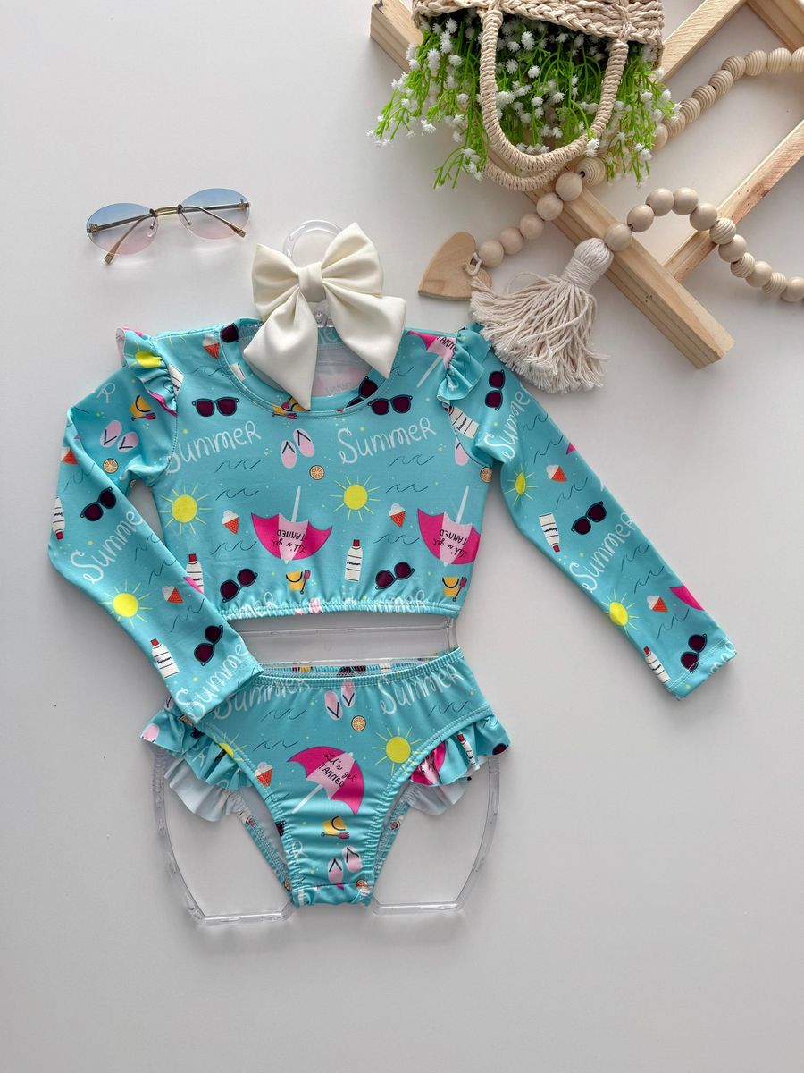 Biquíni Manga Longa Summer - Dondokinha Kids