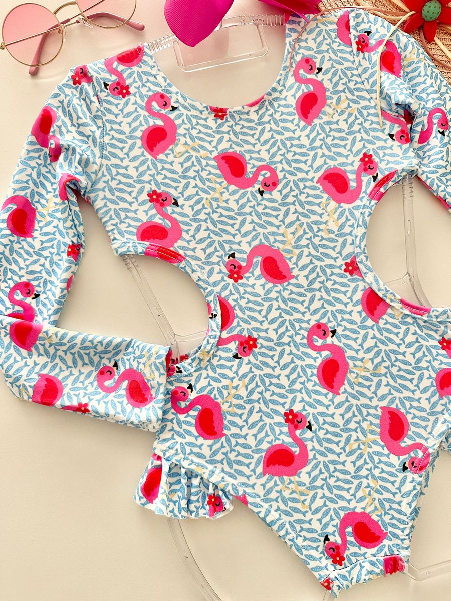 Mâio Manga Longa Flamingo