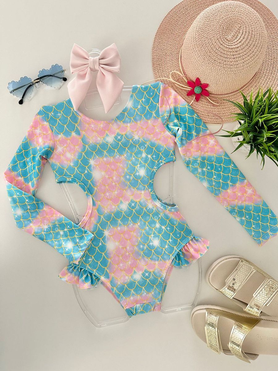 Maiô Manga Longa Ariel