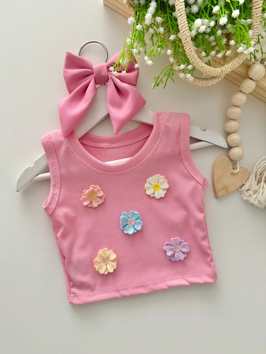 Regata Florzinha Rosa