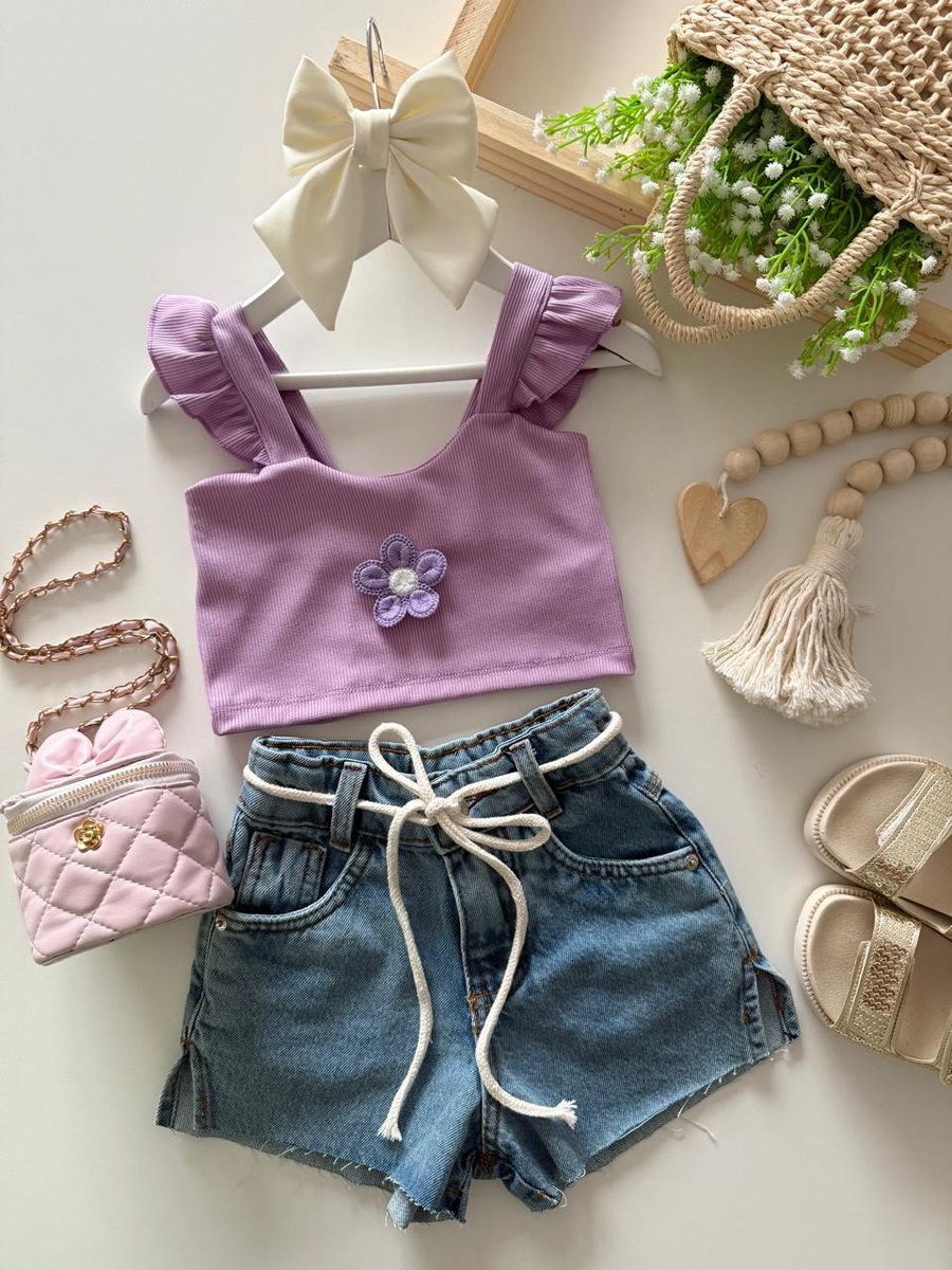 Cropped Primavera Lilás