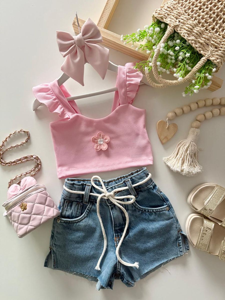 Cropped Primavera Rosa