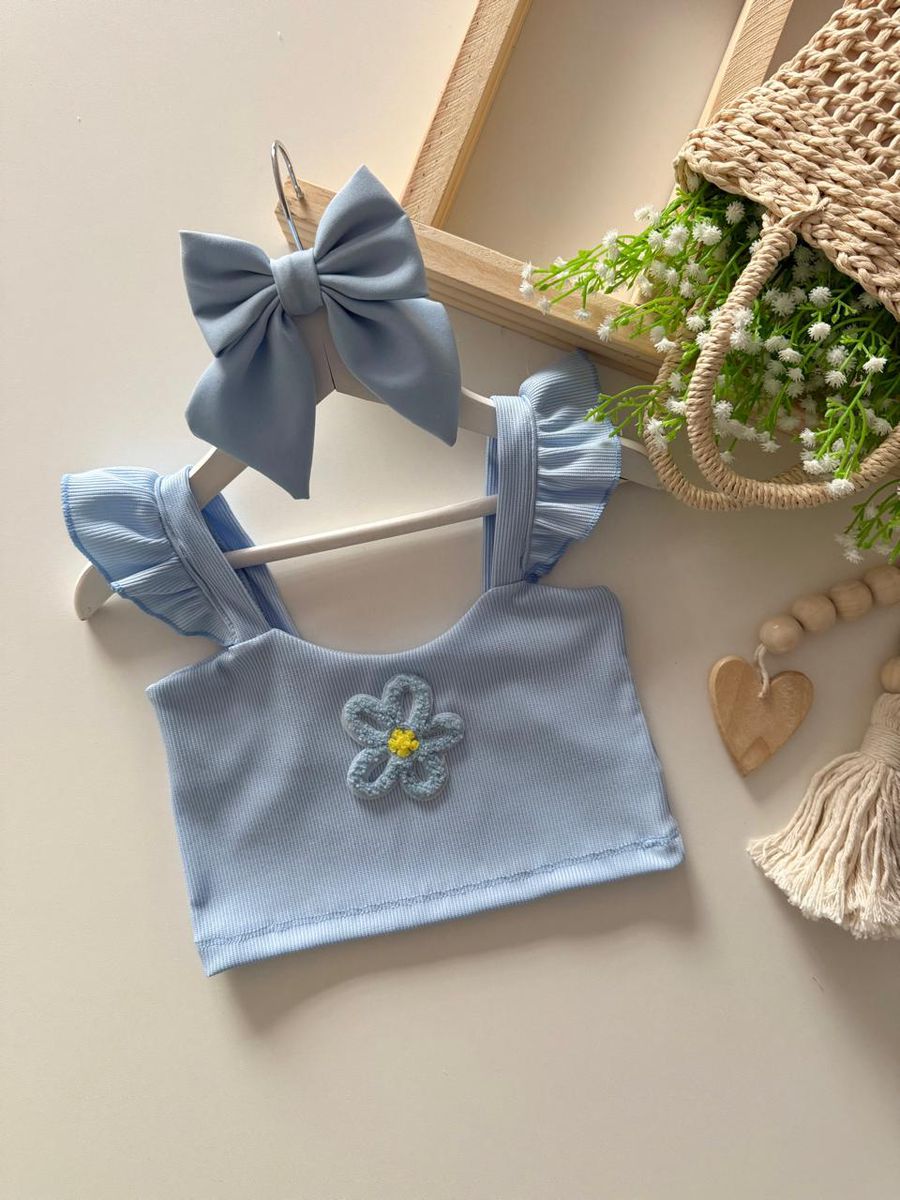 Cropped Primavera Azul - Dondokinha Kids