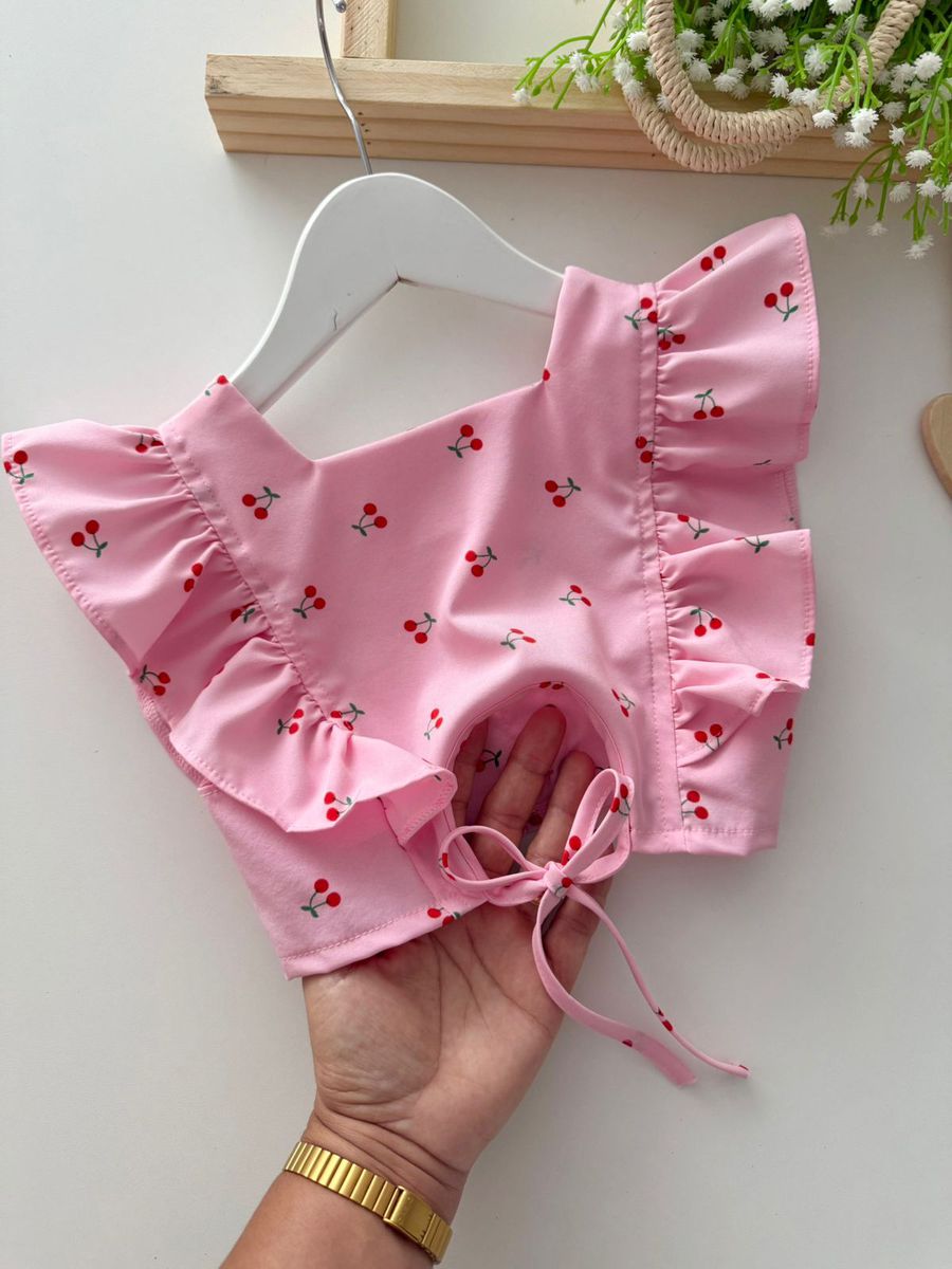 Cropped Cerejinha Rosa