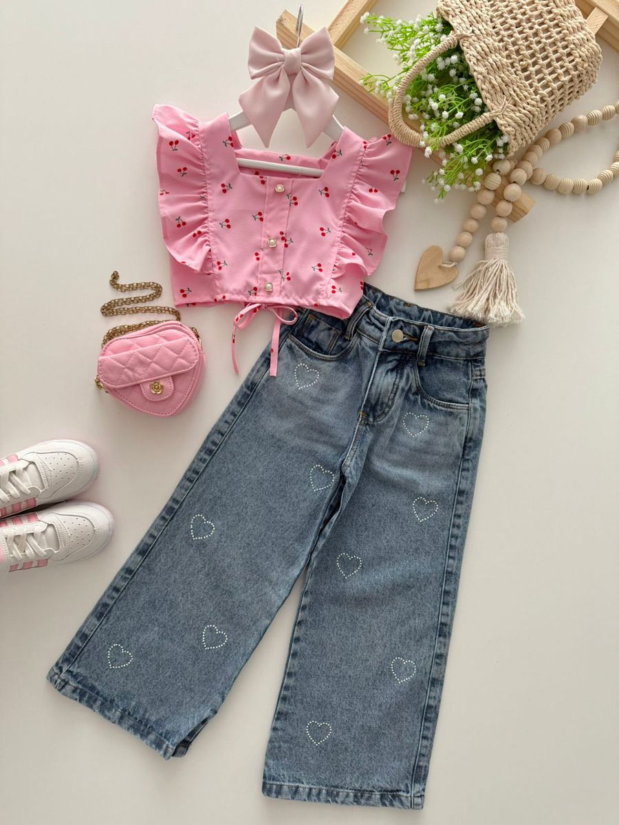 Cropped Cerejinha Rosa