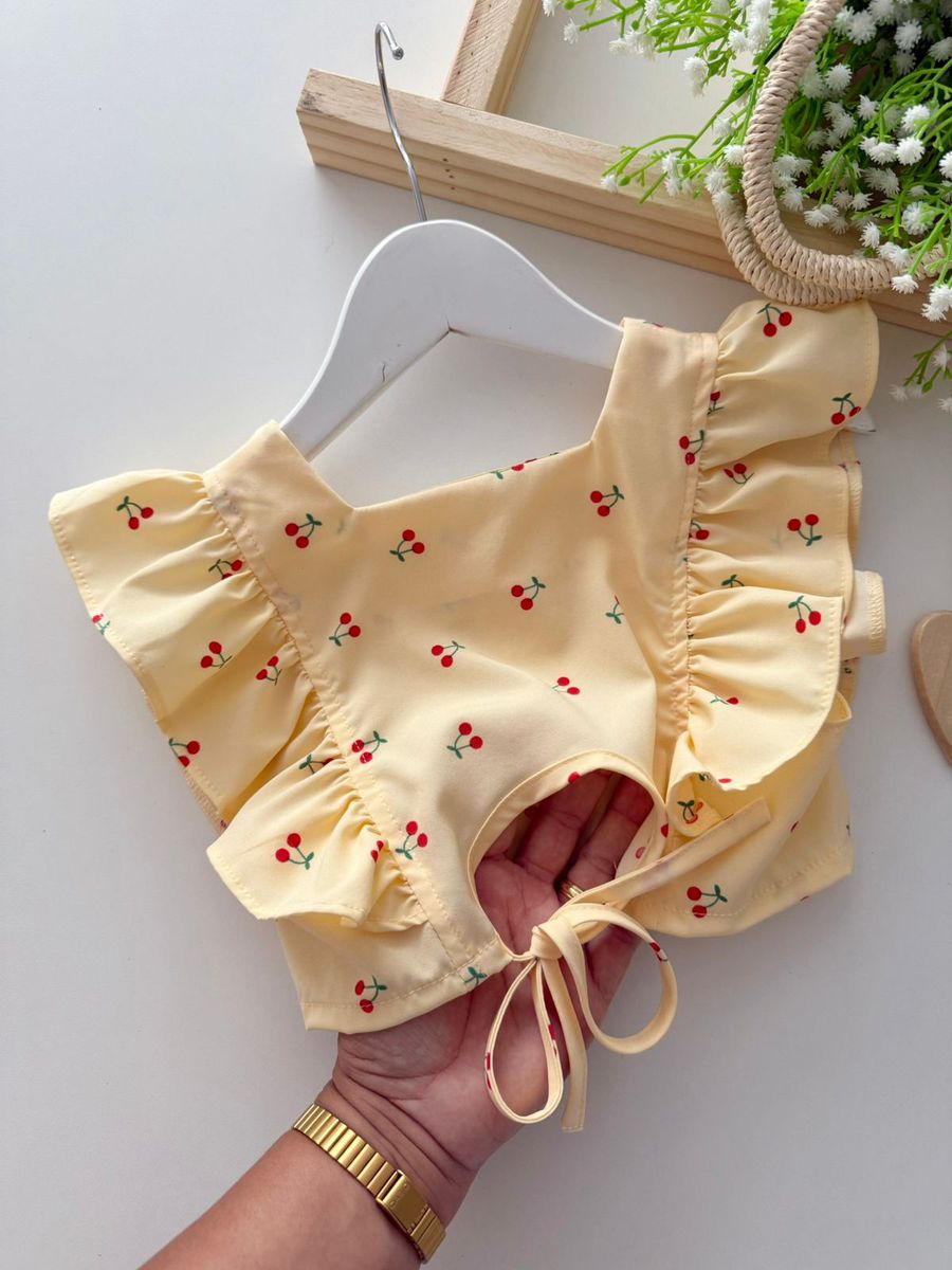 Cropped Cerejinha Amarelo