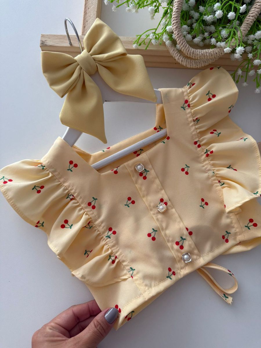Cropped Cerejinha Amarelo