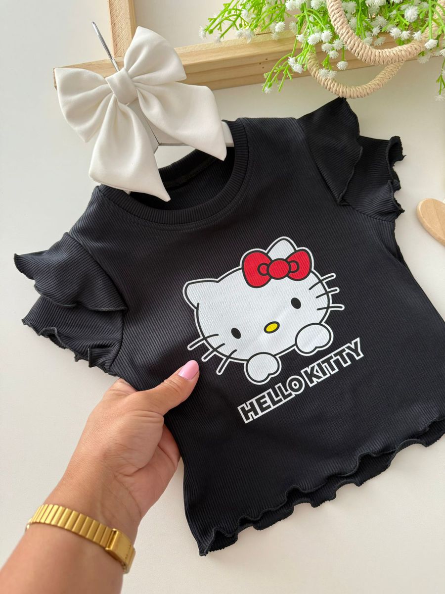 Blusa Hello Kitty Preta