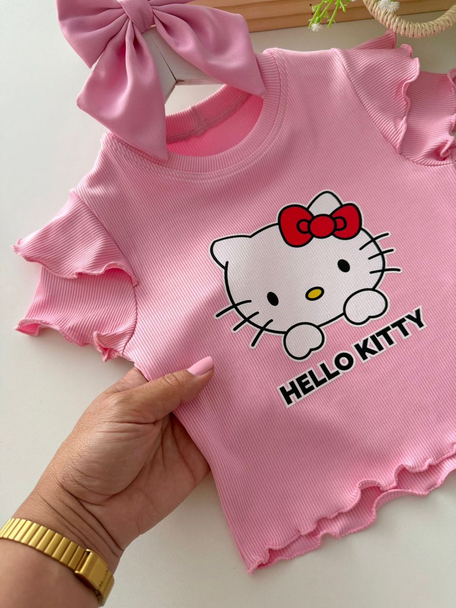 Blusa Hello Kitty Rosa