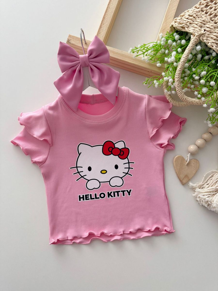Blusa Hello Kitty Rosa - Dondokinha Kids