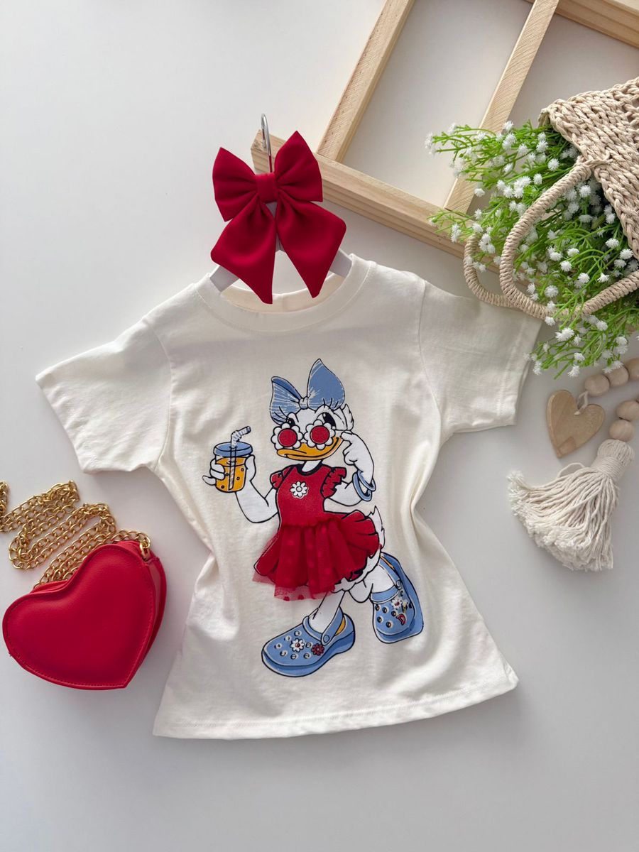 T-shirt Margarida Vermelho - Dondokinha Kids
