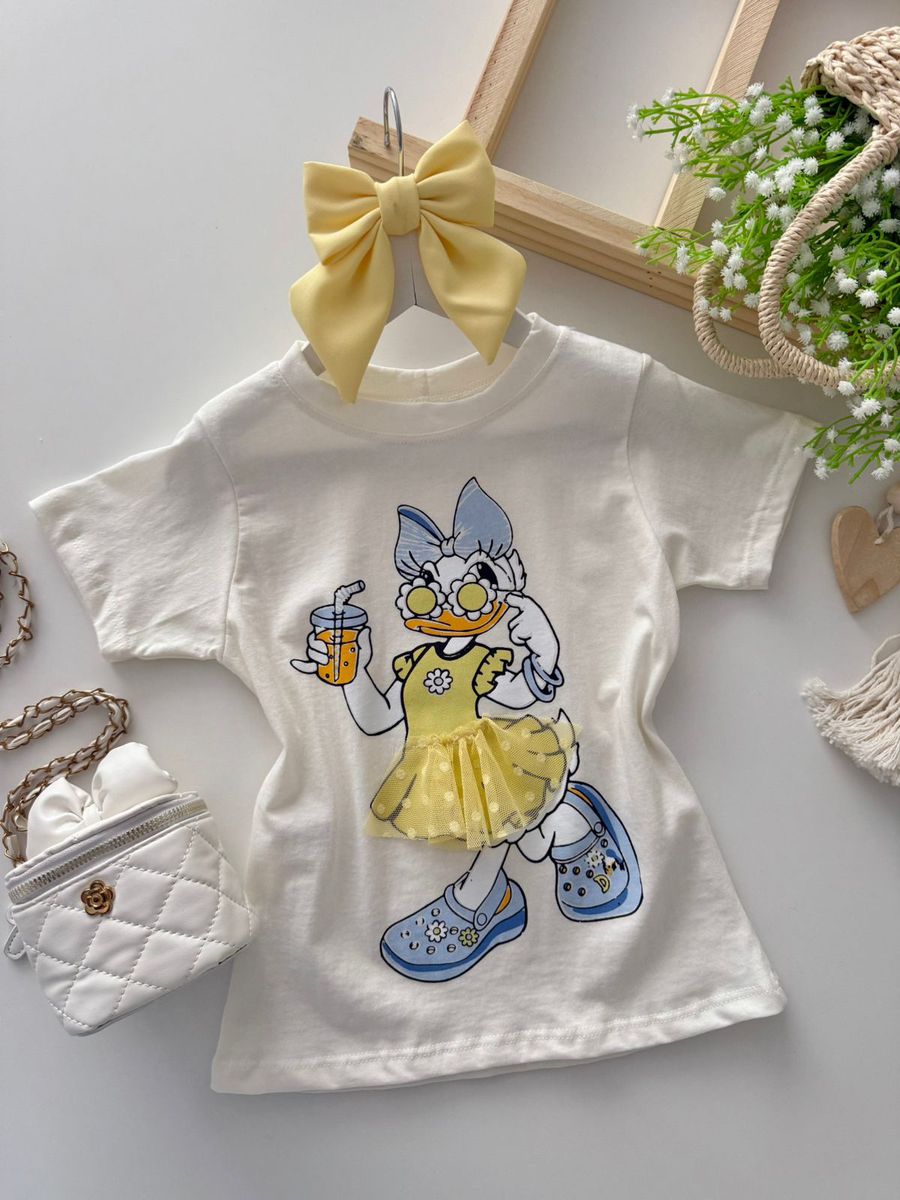 T-shirt Margarida Amarelo - Dondokinha Kids