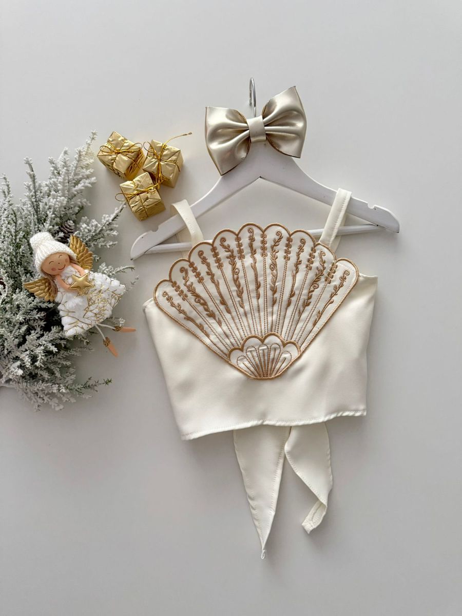 Cropped Concha Off White - Dondokinha Kids