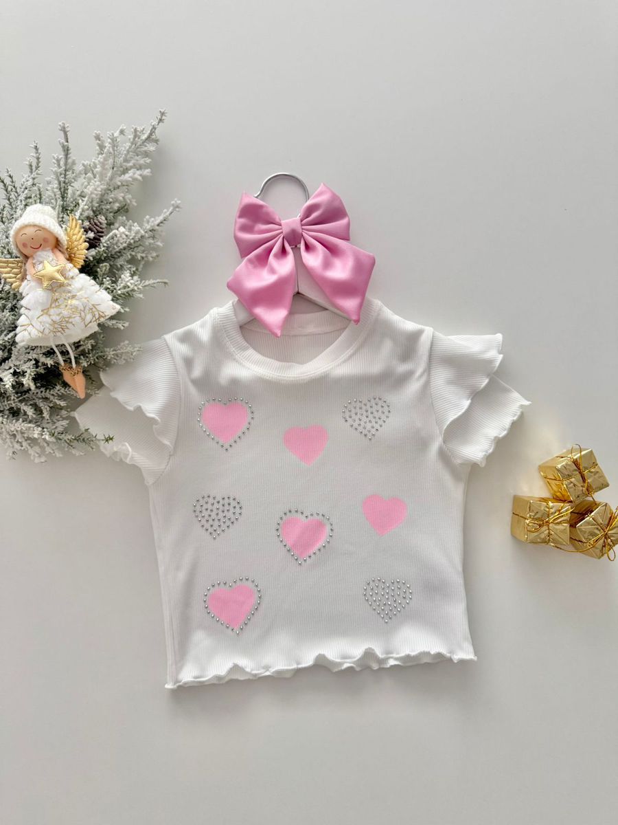 Blusa Coração Branco