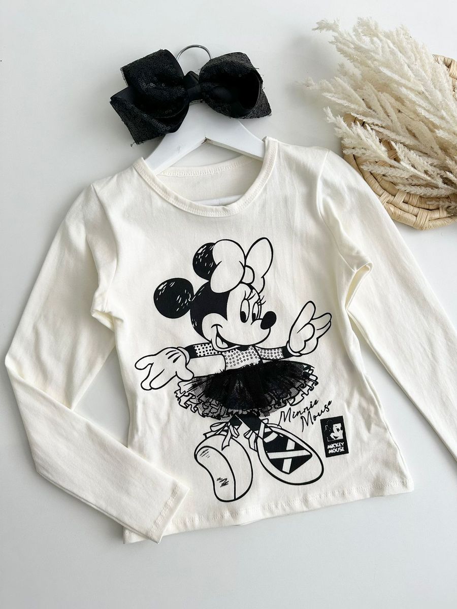 Blusa Minnie Preta - Dondokinha Kids