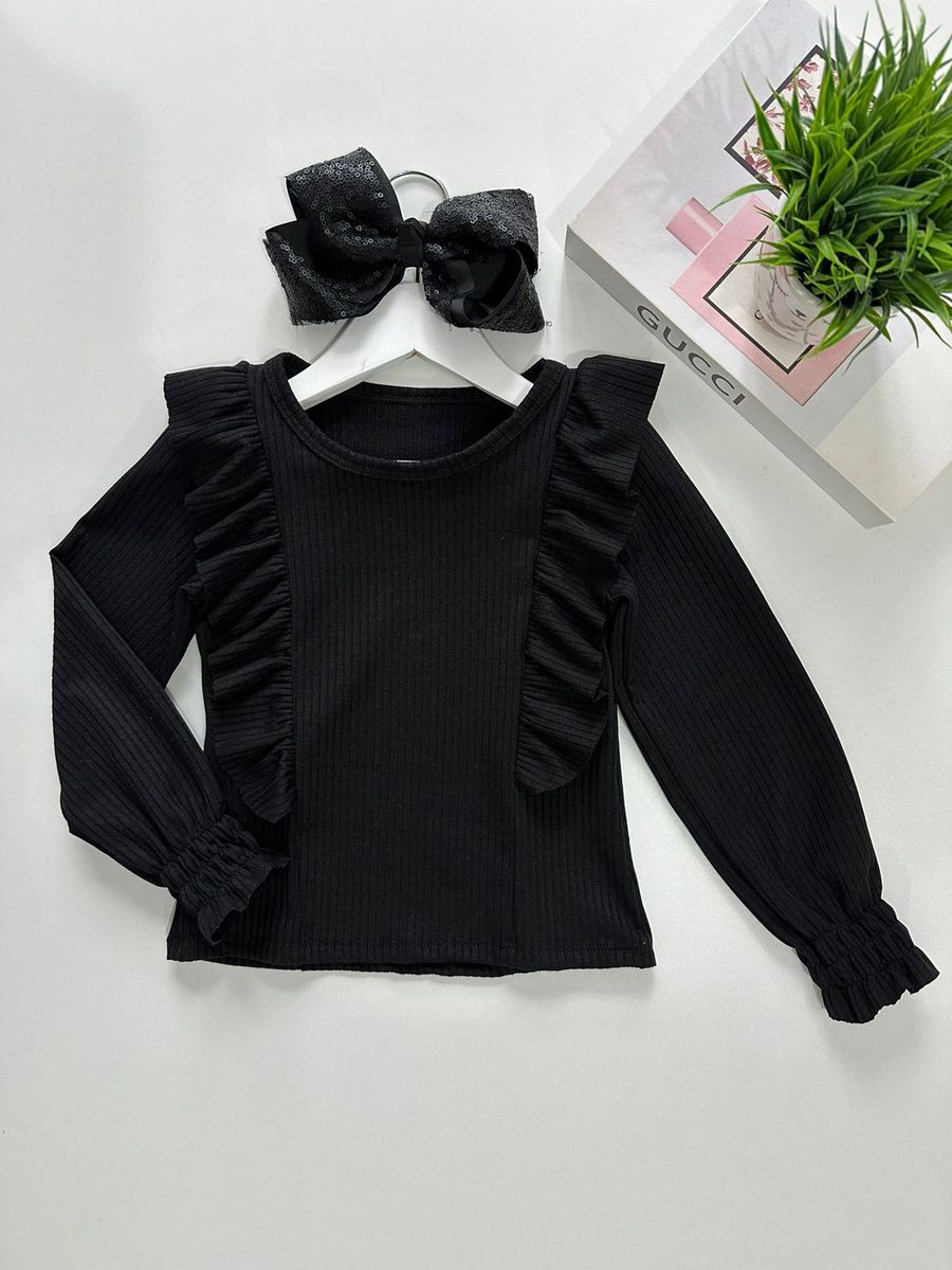 Blusa Luiza Preta - Dondokinha Kids