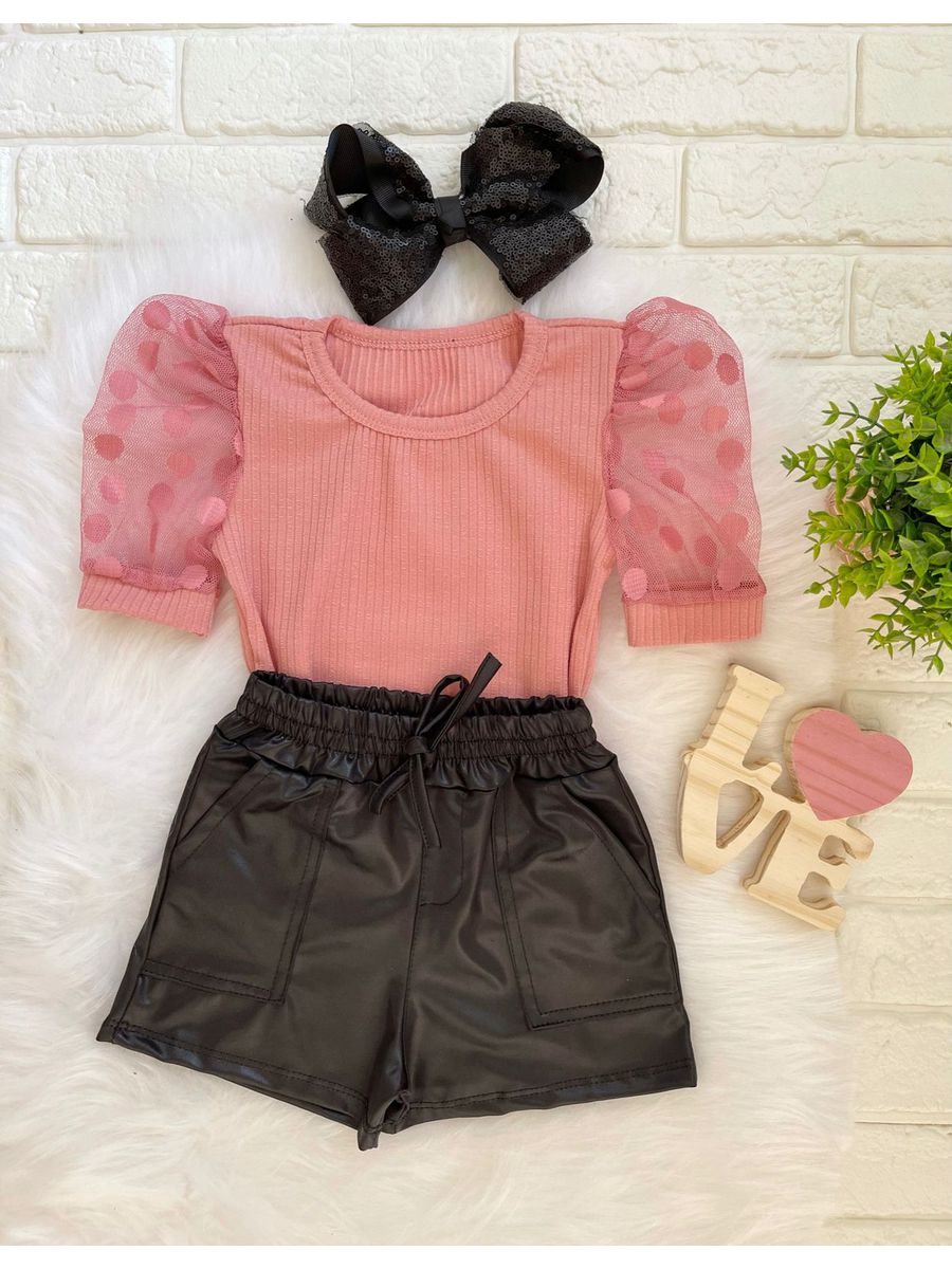 Blusa Tule Rose - Dondokinha Kids