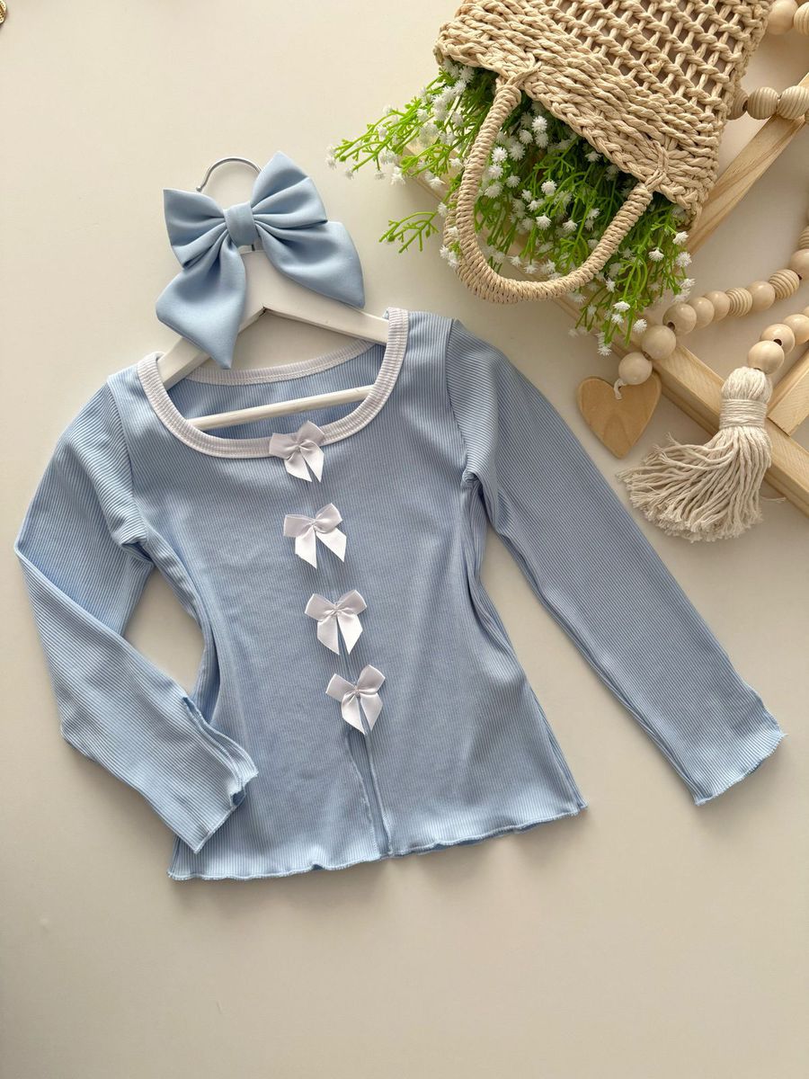 Blusa Alícia Azul - Dondokinha Kids